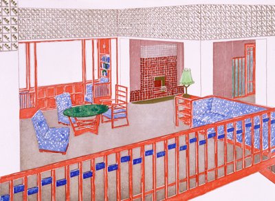 Sala de estar, principios de 1900 de Leopold Bauer